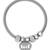 Adjustable heart charm design snake bracelet with family motif in silver tone for women (adb567)