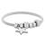 Adjustable star charm design snake bracelet in silver tone for women (adb568)