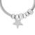 Adjustable star charm design snake bracelet in silver tone for women (adb568)
