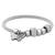 Adjustable butterfly charm design snake bracelet in silver tone for women (adb569)