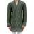 Green embroidered silk kurta set