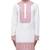 White embroidered silk kurta set