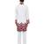 White embroidered silk kurta set