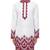 White embroidered silk kurta set