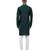Green embroidered silk kurta set