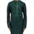 Green embroidered silk kurta set