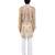 Beige embroidered organza kurta set