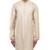 Beige plain linen kurta set