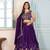 Purple embroidered lehenga choli with dupatta