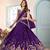 Purple embroidered lehenga choli with dupatta