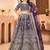 Purple embroidered lehenga choli set with Dupatta