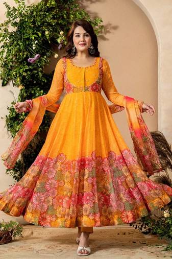 Women's Ethnic Wear printed anarkali set