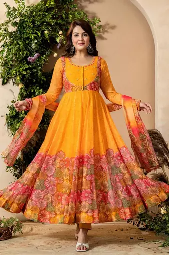 Women's Ethnic Wear printed anarkali set