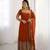 Elegant Embroidered Sequence Designer Anarkali Three Piece Set"