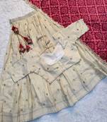 New Designer Embroidered Soft Chinnon Silk Lehenga Choli Set For Women's