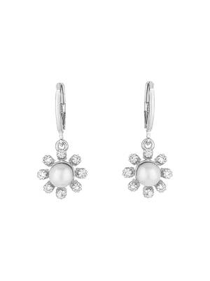 Silver plated cz american diamond chain pendent necklace with earrings jewellery set for women 3