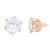 Rose gold plated american diamond cz zircon chain pendent necklace with earrings set for women