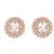 Rose gold plated cz american diamond hain pendent necklace with earrings set for women
