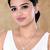 Cz american diamond chain pendent necklace with earrings set for women (silver)