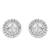 Cz american diamond chain pendent necklace with earrings set for women (silver)