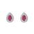 Latest stylish silver plated cz american diamond teardrop pendant necklace & earrings set for women (ch60zq)