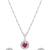 Latest stylish silver plated cz american diamond teardrop pendant necklace & earrings set for women (ch61zq)