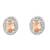 Latest stylish silver plated cz american diamond teardrop pendant necklace & earrings set for women (silver gold)
