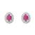 Latest stylish silver plated cz american diamond pendant necklace & earrings set for women (ch62zq)