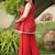 Red leheriya bandhani angarakha kurta with palazo