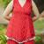 Red leheriya bandhani angarakha kurta with palazo