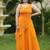 Orange leheriya bandhani kurta - palazo with wrap