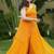Orange leheriya bandhani kurta - palazo with wrap