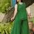 Green leheriya embroidered kurta with palazo