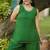Green leheriya embroidered kurta with palazo