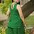 Green leheriya embroidered kurta with palazo