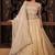 Ivory embroidered tissue Lehenga