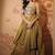 olive embroidered tissue Lehenga