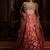 red embroidered silk Lehenga