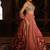 red embroidered silk Lehenga