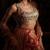 red embroidered silk Lehenga