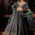 teal-blue embroidered silk Lehenga