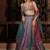 turquoise embroidered silk Lehenga