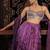 purple embroidered silk Lehenga