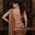 Brown plain tissue  saree