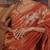 Rust plain tissue saree
