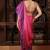 Pink plain organza saree