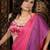 Pink plain organza saree