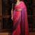 Pink plain organza saree