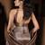 Brown embroidered tissue  gown