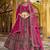 Pink Premium Bridal Lehenga IN Velvet Fabric – Zari, Zarkan & Diamond Hand Embroidery – 5m Flair
